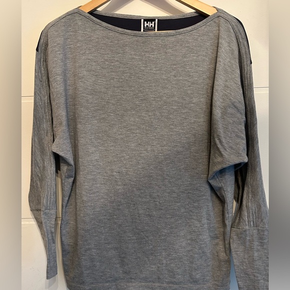 HELLY HANSEN womens size medium grey long sleeve top - Picture 2 of 6
